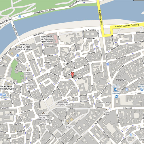 locate your prague apartment on the map